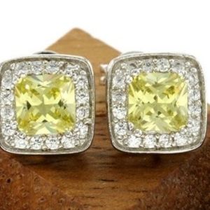 Yellow Sapphire stud earrings
